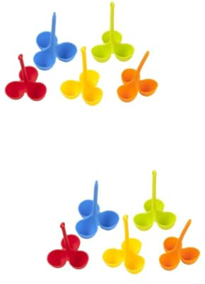 Cabilock 2 Set Di Porta Pentole Per Cottura A Vapore 5 Utensili Da Cucina Versatili in Silicone Colorati 5 Pezzi*2