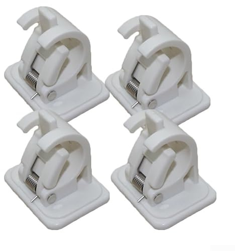Innovador soporte para barras de cortina, organizador de ganchos de pared de barra transversal, 4 piezas