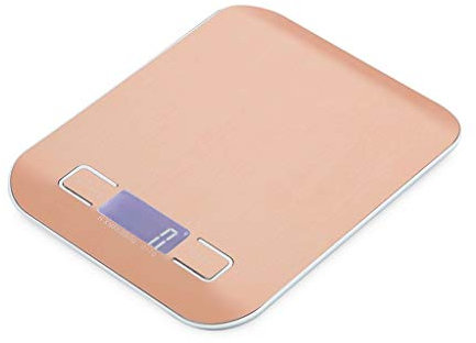 Bilancia per alimenti Bilancia elettronica digitale 5 kg/1g Mini display retroilluminato HD LCD in acciaio inossidabile per pesatura multifunzione da cucina (Colore : B, Dimensioni : 5kg/1g) (B 5kg/1