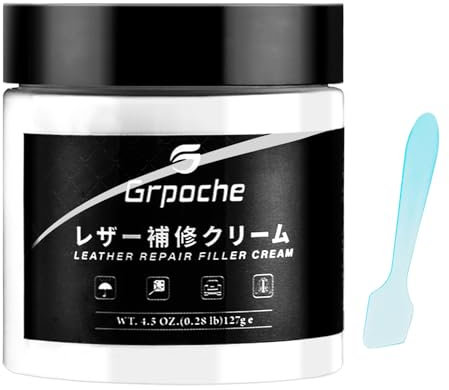 Kit Riparazione Pelle, 100g Crema Riparatrice Pelle, Kit di Riparazione in Pelle da 2 Pezzi per Riparare Gli Strappi di Mobili, Divani, Giacche, Sedili di Barche
