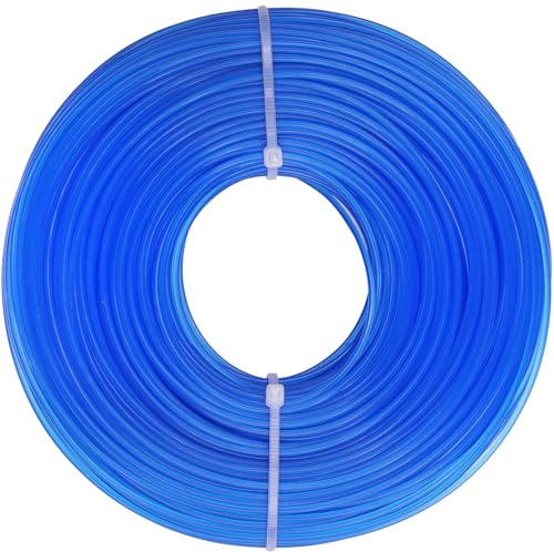 Trimmertråd trimmertråd 1,6 mm x 100 m rund grästrimmer friklippare trådar, för effektiv gräsklippning, blå