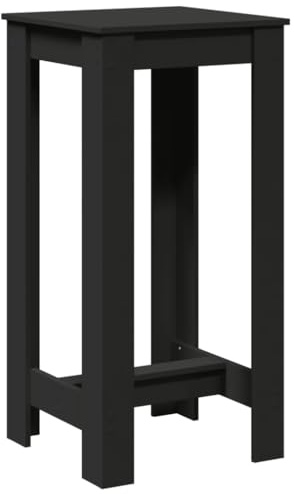 vidaXL Mesa Alta de Bar Madera de ingeniería Negra 51x50x103,5 cm, Mesa de Bar, mesita de Bar, Mesa Alta de Cocina, mesas de Bar, Mesa de Pub