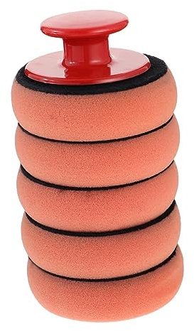 BELLIFFY 5stücke Wachs- -Pads-kit Mit Griff Für Auto-wachs-anwendung Schwamm-polierpads Zum Gleichmäßigen Verteilen Von Wachsen Und Polituren Produktverschwendung Und Erleichtert Die