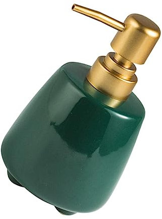 TINEASUR Pump Flasche Für Flüssigseife Keramischer Seifenspender Mit Pumpe Dunkelgrün Für Badezimmer Hochwertige Lotion Flasche Mit Gutem Verschluss Um Auslaufen Zu Vermeiden