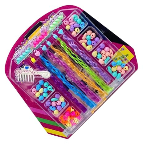 Pruojhw Haarperlen für Zöpfe, süße Haarperlen, multifunktionales Haarperlen-Set, für kreative Haardekoration, niedliche Haarschmuck, für