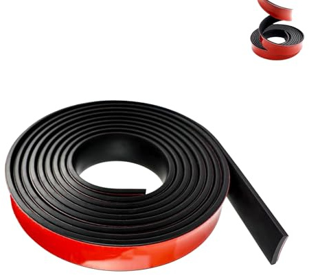 Gummistreifen Selbstklebend, 3 Meter Gummistreifen, Neopren Gummimatte Gummiplatte, Dichtungsband, Selbstklebendes Gummiprofil, Dichtungsband, für DIY Abdichtung, Bodenbelag, Außenabdichtung, 25 x 3mm