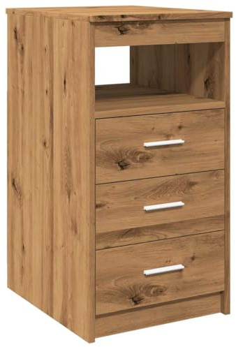 Aktenschränke Spind Organizer Mehrzweckschrank Aktenschrank - Schubladenschrank Artisan-Eiche 40x50x76 cm Holzwerkstoff für Küche Arbeitszimmer Büro Schlafzimmer