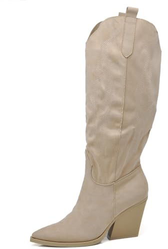 IF Fashion Stivali Cowboy Western Texani Scarpe da Donna A Punta Camperos LY80-12