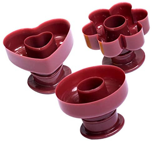 Cabilock 3Pezzi Stampi per Ciambelle Stampi per Dolci con Diverse Forme Rotonda Fiore per Cucina e Feste