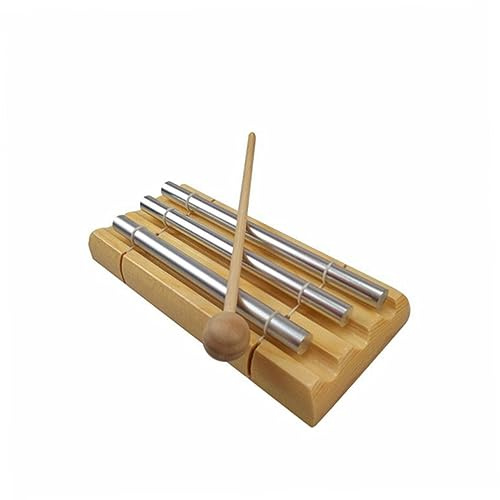 HONITANO Holz Xylophon Mit Trio-Glockenspiel Für Junge Mädchen Meditations-Glockenspiel Aus Holz Xylophon-Percussion Als Musikspielzeug Stabil Montiert Note Metallröhren Für Junge Mädchen-p