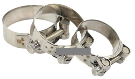 ZDVHOMCB 10 Pcs 304 Stainless Steel Powerful Hose Pipe 188-200mm Tube Clamps Exhaust Air Water Pipes