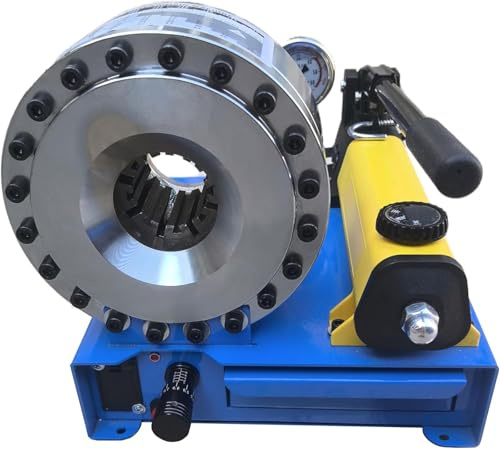 GAYAYAS Máquina crimpadora Manual de Mano, Herramienta de crimpado de mangueras hidráulicas de Alta presión, con 7 Juegos de Matrices de Alta presión, para excavadoras, Agricultura 40 MPa