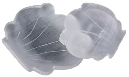 Cuenco de limpieza en forma de concha de selenita natural, 4-4.3 pulgadas, aprox. 10 x 8.5 cm (pequeño) / 4.4 x 4 pulgadas, aprox. 11.3 x 10 cm (grande) - Limpieza energética de cristal de selenita