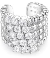 PHNIBIRD Finto Piercing Orecchio Ear Cuff con Zirconia Cubica Orecchini per Donne Senza Foro Non Piercing Helix Cartilagine