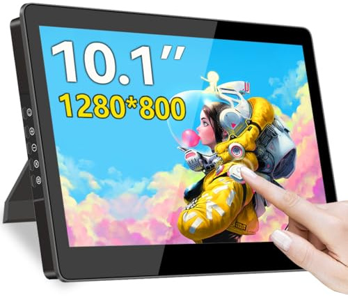 Magedok Écran Tactile 10,1 Pouces, IPS 1280 x 800, Petit écran secondaire avec Connexion USB-C, 10 Points de Contact, Mini-écran pour Ordinateur Portable, Rasp Pi et