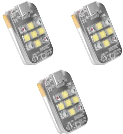 Compatible avec Les Drones DJI Avata 2, Mini 3, 4 et Mavic 3, ce feu stroboscopique à 3 Modes avec Flash LED Sert de Signal d'avertissement for Les Vols de Nuit.(3PCS)