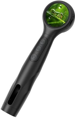 Ejoyous Handdigitalmikroskop, 500X Tragbares Digitalmikroskop mit 1,38-Zoll-IPS-Bildschirm, 2 MP 1080P, 8 LED-Leuchten, PC-Ansicht für Wissenschaftliche Experimente und Lernen für
