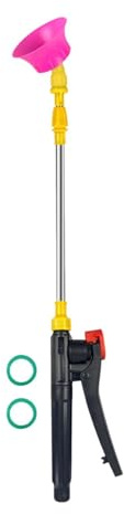 ZGUZMCMK Perche D'arrosage Rétractable, Perche Télescopique, Tige D'arrosage en Acier Inoxydable, Buse Coupe-Vent, Perche D'arrosage Réglable pour, avec 5 Buses