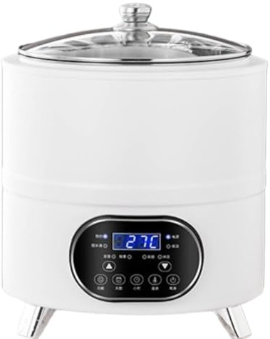 Yoghurtmaskin Med 360° Konstant Temperaturkontroll White-12L | 8l/12l Kapacitet, LED-Display, Timer, Rostfri Behållare, Natto, Risvin, Fruktvinäger, För Hemmabruk Och Kommersiellt Bruk