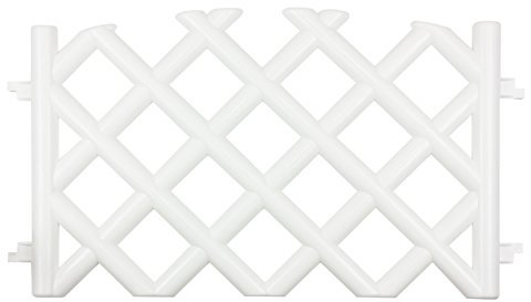 3,5 m Jägerzaun Gartenzaun Zierzaun weiss Zaun Steckzaun