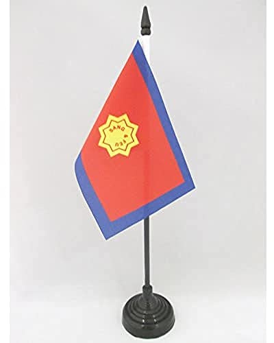 AZ FLAG Salvation Army Table Flag 15x10 cm 100D Polyester Plastic Base | Indoor use catholic organisation of SA 4x6 in desk flag stitched finish with reinforced edges with plastic pole