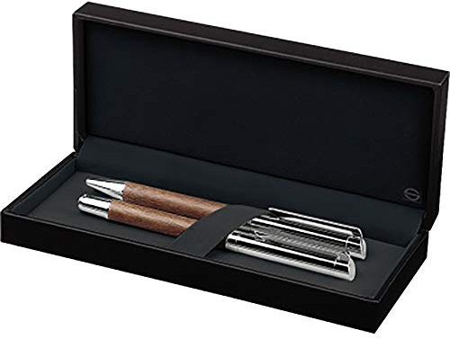 Senator S-066253104000 Schreibset Tizio, Metall, Rollerball und Kugelschreiber, blau