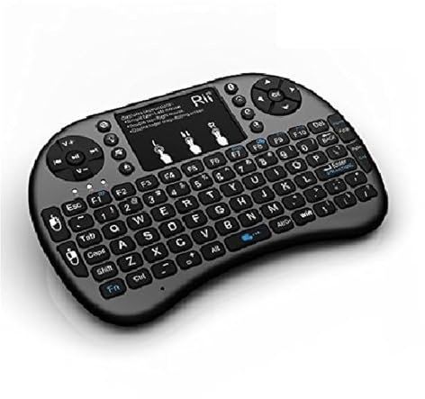 Rii i8+ BT Mini Wireless Bluetooth Backlight Touchpad Keyboard with Mouse BLACK