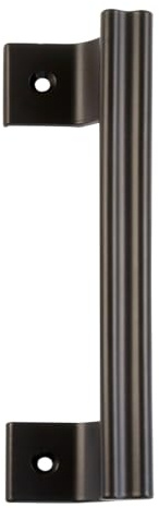 Amig - Maniglia per porte scorrevoli mod. 3050 | 185 x 26 mm | Con corpo spostato ideale per porte scorrevoli interne e porte degli armadietti | con manico ergonomico | alluminio nero