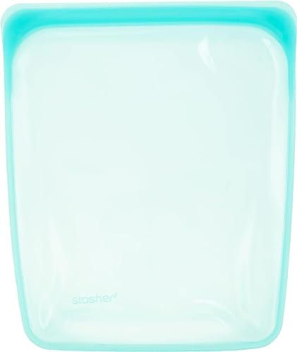 Stasher Premium Silicone Réutilisables Sac Aqua, Demi-Gallon, Sac à Snacks, Stockage des Aliments, Durable, Résistant au Four, Lave-Vaisselle & Congélateur, Écologique, Pour Meal Prep, 1,9L