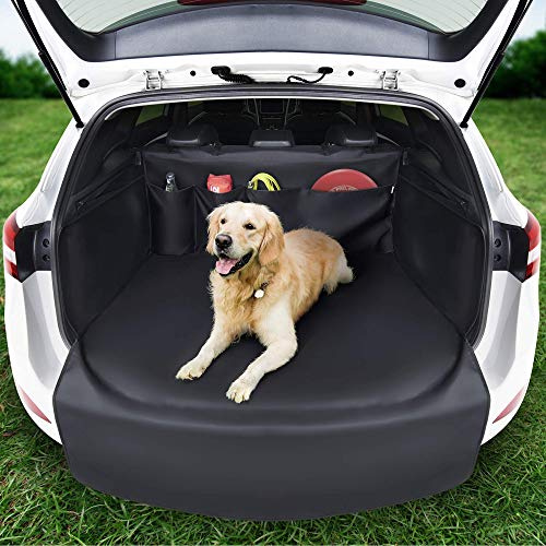 SYSTEMOTO Bagageskydd för hund med sidoskydd, innovativ organiseringsfunktion, universellt hundtäcke för bilbagageutrymmet, robust skyddsmatta för hundar (192 x 105 x 36)