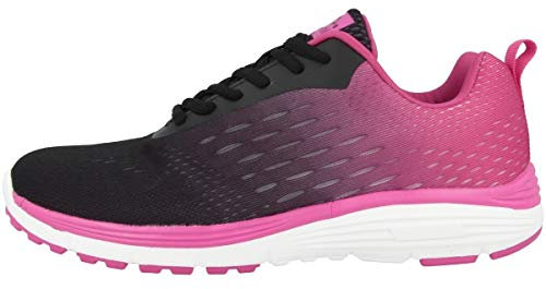 chung shi Damen Duxfree Berlin Schnürhalbschuh-Laufschuh, Schwarz/Pink, 41 EU