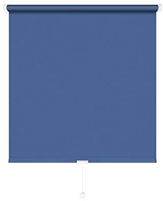 JalousieCrew Verdunkelungsrollo Springrollo Mittelzugrollo Schnapprollo Classic Rollo dunkel blau - 60-180 cm Länge 180 cm und 230 cm Blickdicht Blickschutz (170 x 180 cm)