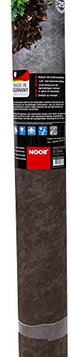 Noor Unkrautvlies Gold, 2 x 25 m, Hellgrau - individuell zuschneidbar | Unkrautfolie bei hartnäckigem Unkraut I langlebiges Luft- und wasserdurchlässiges Vlies I Ohne Chemikalien und UV-beständig