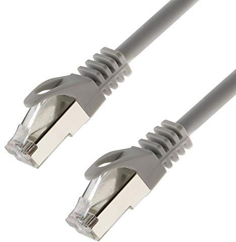Netzwerkkabel S/FTP PIMF Cat. 7 20 Meter grau Patchkabel Gigabit Ethernet LAN DSL CAT7 Kabel