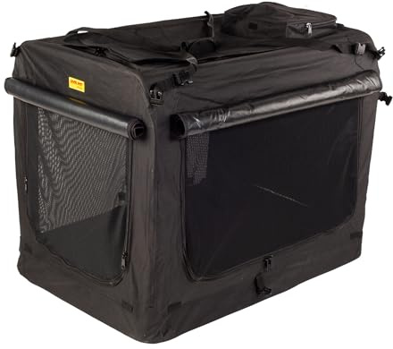 Hundekiste, Hundewagen, Transportbox, Kiste, Käfig, Box für Hund COOL PET- 122x79x99cm (schwarz)