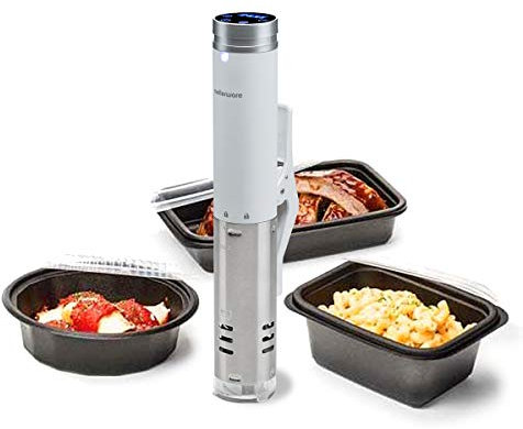 Mellerware - Sous Vide Roner Cheffy! 1000 W | Cocina Baja Temperatura al vacio | Pantalla digital | Temperatura hasta 90ºC | Temporizador | Maquina profesional en Acero Inoxidable | Blanco