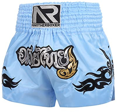 Roadoor Pantaloncini da boxe per allenamento incrociato, ad alta elasticità, traspiranti, per ridurre l'attrito, palestra, boxe, kickboxing, per uomini e donne