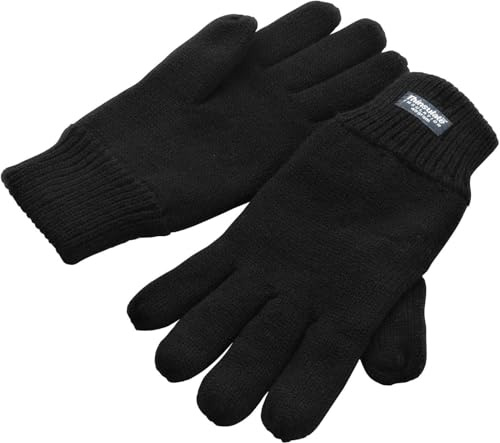 Bonnin Men's 3M Black Thinsulate Thermal Lined Winter Gloves (M/L)