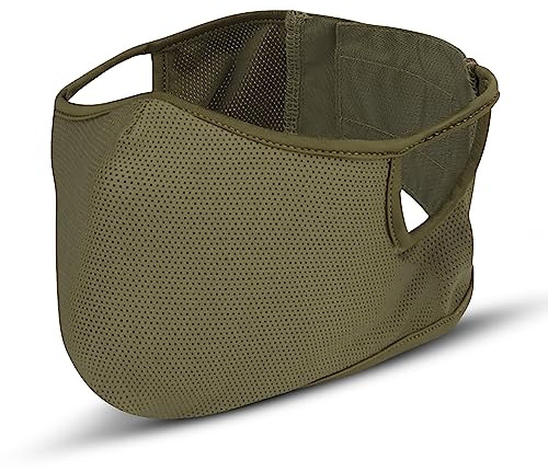AOUTACC Masque de tir, Demi-Masque en Silicone, Tactique Multifonctionnel, Respirant, pour l'extérieur, BBS, Paintball, tir, Jeu de Survie CS (Vert (M))