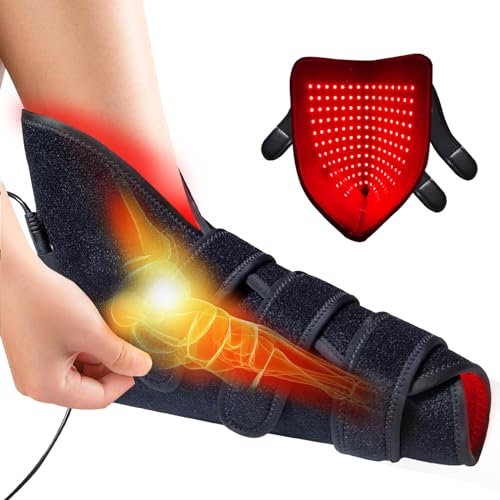 Hottoerak Infarotlichtlampe,165LEDs Red Lights mit 10/20/30 Timer, 660 nm & 850 nm Rotlichtlampe für den Hausgebrauch und Reisen