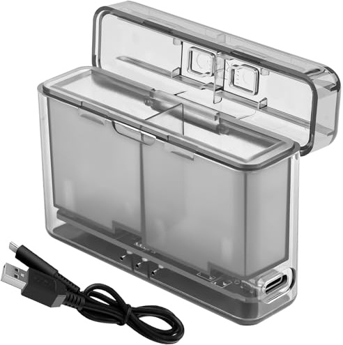 LYONGTECH Akku Dual Ladegerät für GoPro Hero 12 11 10 9 Black | Akkuladegerät mit Typ-C Kabel, Laden Sie zwei Batterien Zubehör