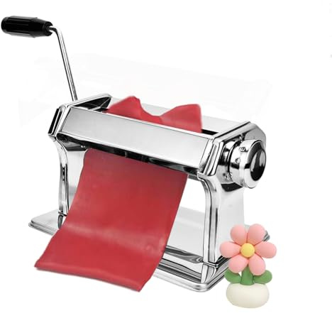 Cocoarm Manuelle Tonwalze 6-Stufen Presse, 2 Stk | Gleichmäßiges feines Pressen für verschiedene Modelliermassen, 15 cm Walzbreite