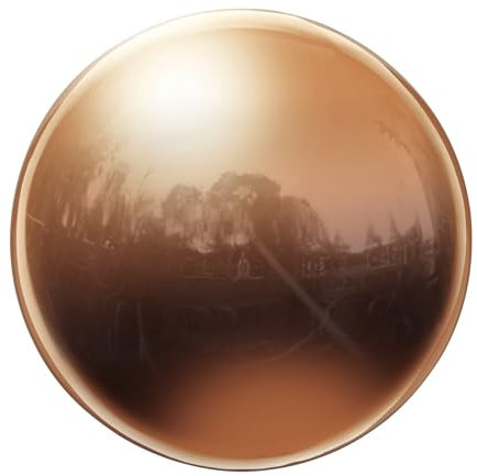 QUARKZMAN Sfera Riflettente 4 Pollici 100mm Sfera Cava Lucidata Sfera Riflettente, Acciaio Inossidabile per Giardino Casa Decorazione Esterna, Oro Rosa