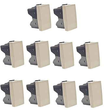 10 Pezzi Interruttori Compatibili Con Bticino Matix Interruttore 16A Interruttore Ideali per Frutti Elettrici e Compatibile con Bticino Matix Pulsante (10)