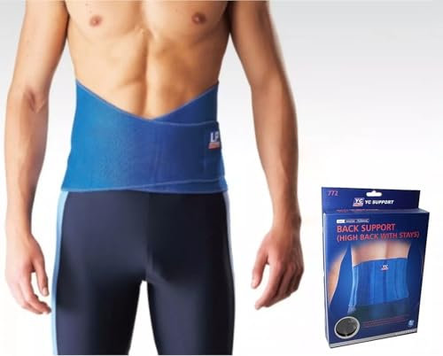 Generico Fascia Lombare Elastica Regolabile con stecche Tutore A Corsetto supporto schiena Lavabile Misura BUSTO Universale