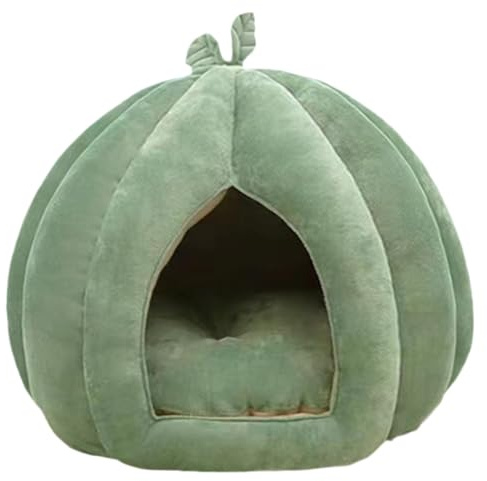 Katzenbett große Katzen Katzenhöhle Katzenhaus Indoor mit Abnehmbarem Katzenkissen Katzen Bettchen Waschbar, 45 x 45 x 40 cm