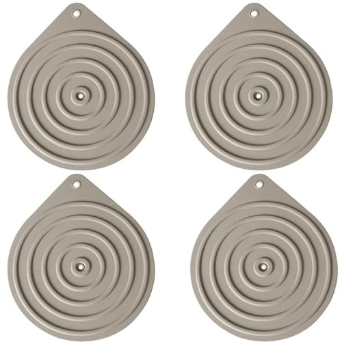 4 PCS Microwave Plate Warmers for Warming Dinner, Plate Warmer Heat Resistant, Microwave Plate Warmers Microwave Non-Slip Silicone, Mats for Worktops Ideal for Oven Hot Pan Dinner Party Cooking