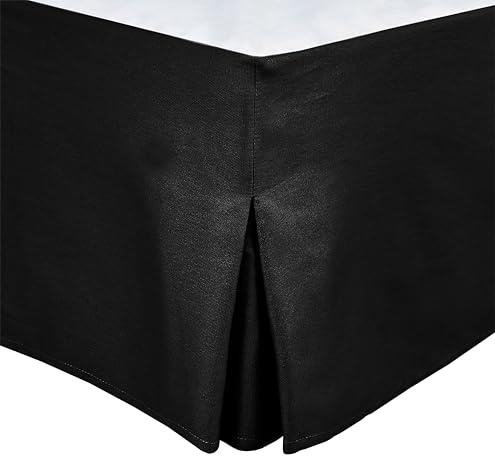 Tour DE LIT Cache SOMMIER 140 X 190 CM + 30 CM Noir