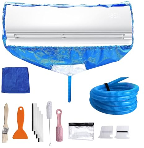 Kit de Nettoyage pour Climatiseur, Couverture Nettoyage Climatiseur Kit Nettoyage Mural Climatiseur Kit Nettoyage Climatisation Split Couvercle Climatisation Convient aux Climatiseurs 9-18K