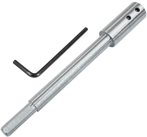 Litoexpe 25,4 cm extra lange Forstner-Bit-Verlängerung zum Hinzufügen von über 21,4 cm Bohrtiefe zu Ihren 3/8-Zoll-Rund- oder Sechskantschaften, Forstnerbohrer für Drechsler, Möbel und Bau